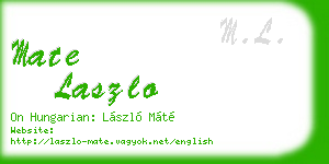 mate laszlo business card