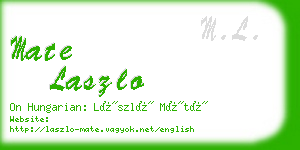 mate laszlo business card